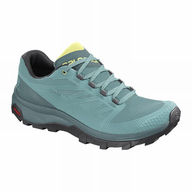 Chaussures De Randonnée Salomon Femme Turquoise / Vert - Salomon OUTLINE GORE-TEX - France (0673-UCG